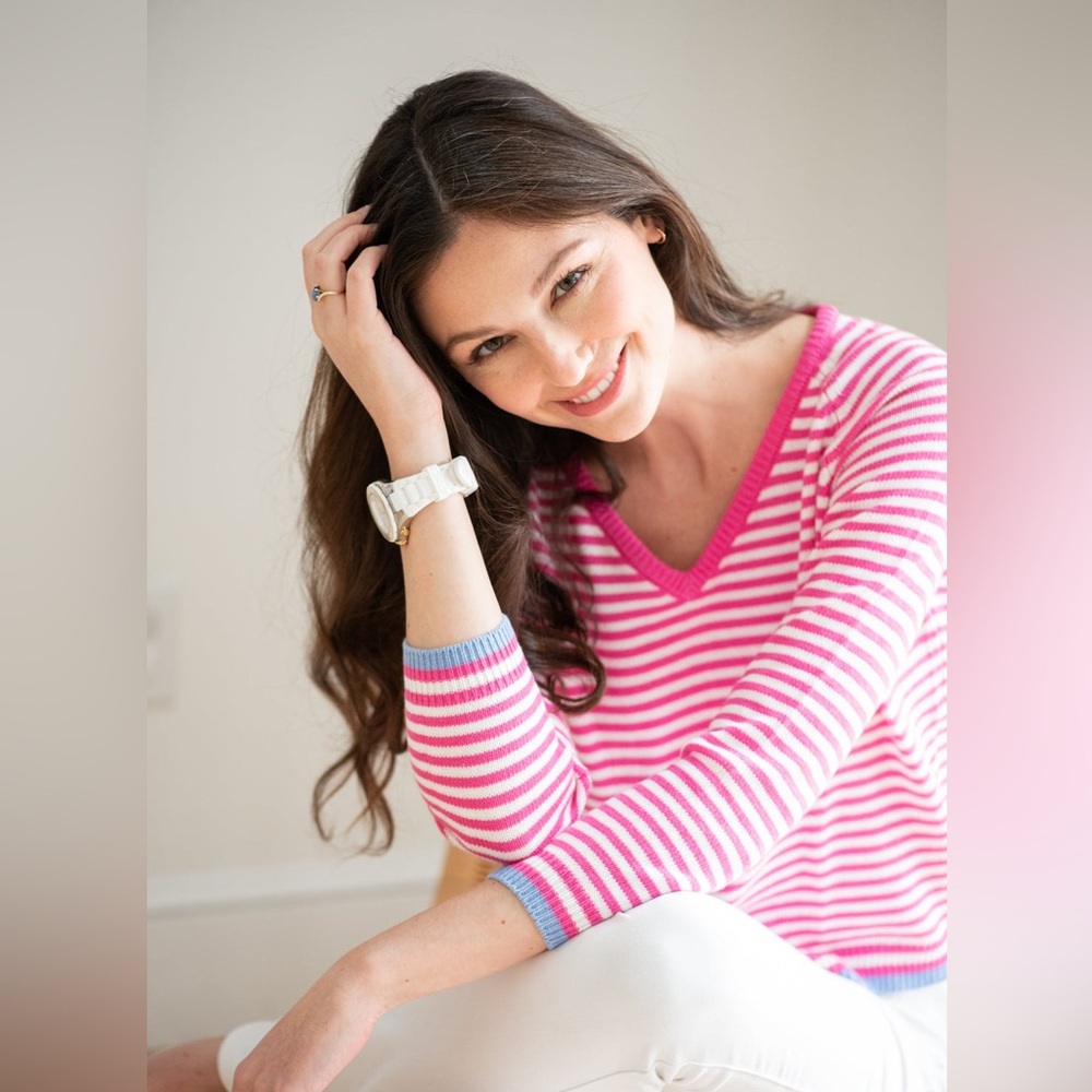 Burgess Ivy Sweater in Dragonfruit combo